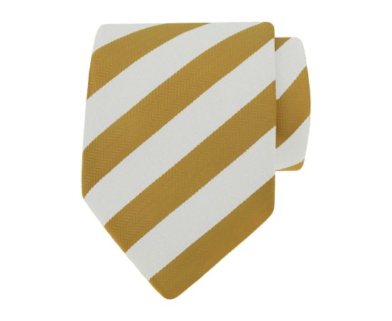 Witte stropdas met gouden strepen