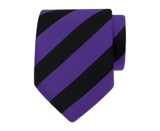 Zwart/paarse stropdas