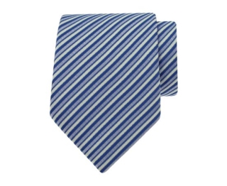 Blauw/witte stropdas