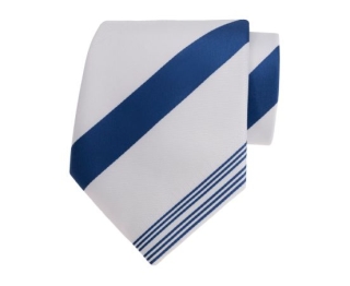 Wit/blauwe stropdas