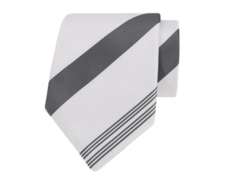 Wit/grijs/zilveren stropdas