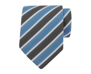 Lichtblauw/grijze stropdas