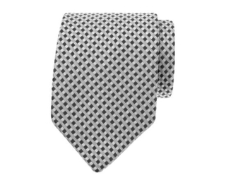 Grijze geruite stropdas